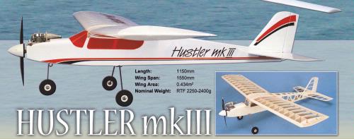 Pacific Balsa Hustler MKIII 40-55 Size Trainer Kit